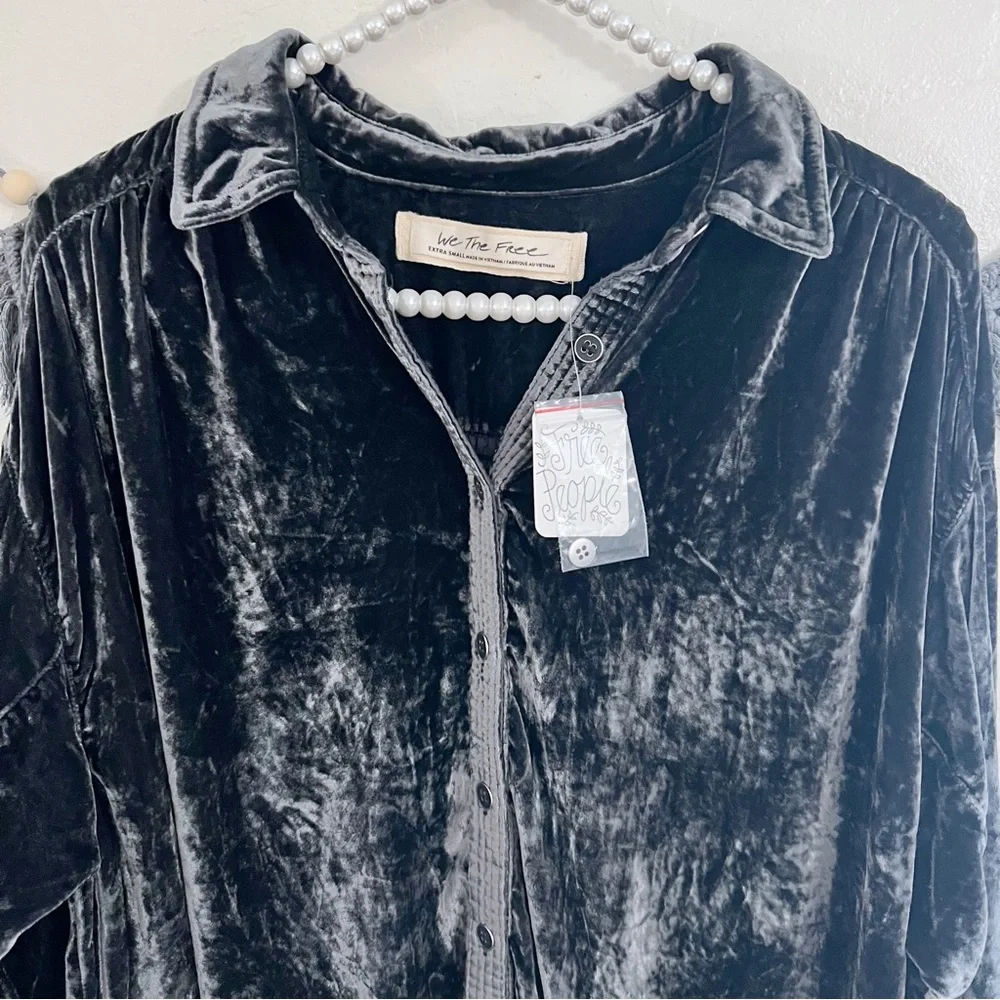 NWT Free People Sorrento Velvet Maxi Top